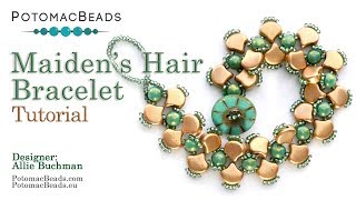 Maidens Hair Bracelet  DIY Jewelry Making Tutorial by PotomacBeads [upl. by Ellebanna]