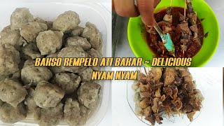 Bakso Rempelo Ati Bakar Bumbu Kari  Delicious Nyam Nyam [upl. by Hibben]