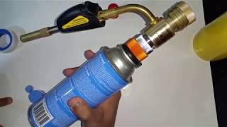 Hand Gas Welding Torch  Hand Mapp Gas Torch Fit Into Butane Camping Gas Cylinder [upl. by Armelda]