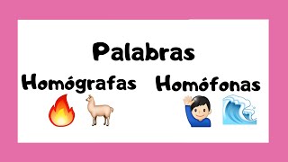 👩🏻‍🏫¿Qué son las palabras HOMÓGRAFAS Y HOMÓFONAS 🤔 [upl. by Tager]