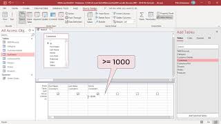 Query Criteria for Numeric Fields in MS Access  Office 365 [upl. by Shepherd]