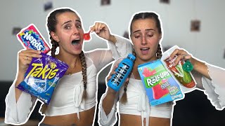 American Candy Challenge  Trend Süßigkeiten testen 😱  lesotwins 👯‍♀️ [upl. by Aiuqal209]