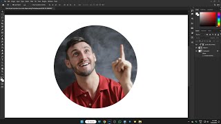 How To Put a Picture in a Circle Shape Using Photoshop  1 MINUTE [upl. by Kalbli]