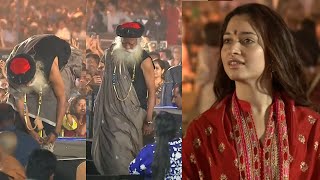 Tamannaah immersed in Divinity  Maha Shivaratri 2024 Celebrations  ISha LIVE  TV5 News [upl. by Enialem]