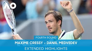 Maxime Cressy v Daniil Medvedev Extended Highlights 4R  Australian Open 2022 [upl. by Nywled570]