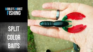 Making Soft Plastic Lures SPLIT COLOR BAITS [upl. by Dario993]