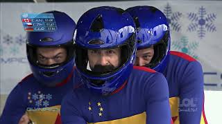 Olympic bobsleigh team misses his start  Léquipe Olympique de bobsleigh rate son départ [upl. by Virnelli937]