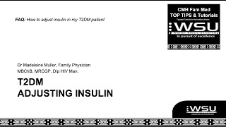 Top Tip T2DM Initiating and Adjusting Insulin [upl. by Ailatan]