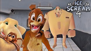 ice Scream 4 Rod is Monkey And Trunk is Boris Full Gameplay [upl. by Zeta]