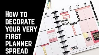 How to Decorate Your Very First Planner Spread [upl. by Seniag]