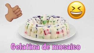 Receta gelatina de mosaico [upl. by Noied]