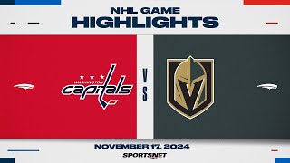 NHL Highlights  Capitals vs Golden Knights  November 17 2024 [upl. by Ellekcir]