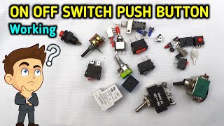 How to use on off switch  2 pin 2 pin 4 pin 6 pin switch  push button Switch  Electronics verma [upl. by Nashoma293]