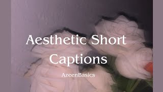 Aesthetic Short captions For Instagram  Aesthetic captions for profile picture  Azeenbasics [upl. by Fanchon]