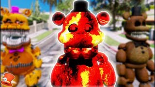 BRAND NEW LAVA FREDDY ANIMATRONIC GTA 5 Mods FNAF RedHatter [upl. by Ytsirhk264]