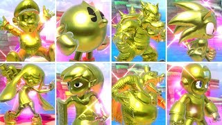 Super Smash Bros Ultimate  All Characters With Gold PowerUps [upl. by Avery786]