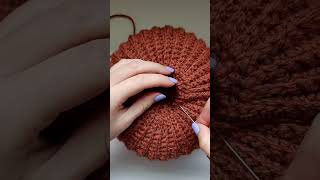 Sewing a pumpkin crochet crocheting knitting [upl. by Hagep]