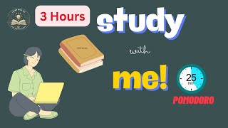 Study With Sai  study with music  3 hour  Study with me live 255 Pomodoro Technique  study room [upl. by Imugem]