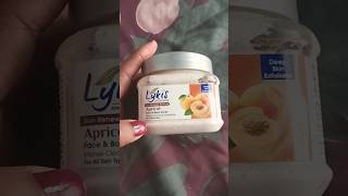 Lykis apricot face amp body scrub review 😱😘👌skin careface body scrub best reviewparlourshorts [upl. by Aidnic293]