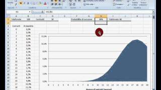 Excel 2007  Lezione n°10  Analisi dati Utilizzo variabile casuale binomiale [upl. by Josy]