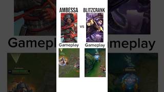 AMBESSA GAMEPLAY vs BLITZCRANK GAMEPLAY 😂 LEAGUE OF LEGENDS shorts [upl. by Klenk]