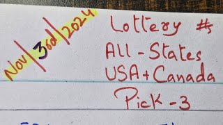 Pick 3  Pick 4  Pick 5  and Cashpop  Lottery numbers for today  November 3rd 2024 [upl. by Elbert]