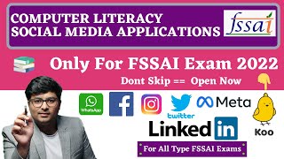 FSSAI Social Media Applications  FACEBOOK  WhatsApp  Twitter  Quick Revision [upl. by Safoelc]