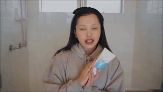 K Beauty ATOPALM REAL BARRIER daily routine step 1 Cream Cleansing Foam with studio86 [upl. by Nielsen]