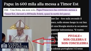 Tg e giornali insistono quotPapa Francesco celebra messaquot Non lo fa da 2 anni Occhio al piviale [upl. by Julie686]