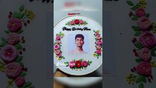 Beautiful birthday embroidery hoop ytshort shorts handembroidery craft diy youtube gift [upl. by Adnoel]