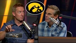 Joel Klatt Standing Up For Iowa Football to Colin Cowherd [upl. by Lleval]