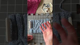 knitters lets take a look at how to block cables knittingtutorial shorts knitting [upl. by Fern]