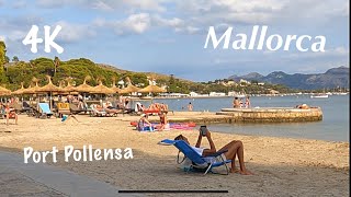 4K⛱Puerto Pollensa MallorcaMajorca Spain 2021August 26 [upl. by Nerine]