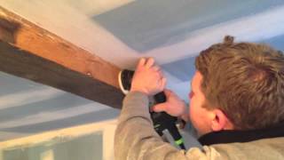 Festool Rotex RO90 sanding oak beams [upl. by Sharl]