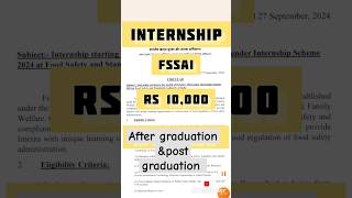 Internship in FSSAI internship internshipforstudent internshipinfssai fssai [upl. by Divod]