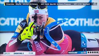 Elvira Öberg 1✨️ analys och intervju skidskytteBiathlon world cup 2122 Annecy [upl. by Helas512]