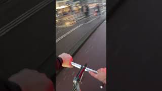 Slippery automobile cyclinginamsterdam amsterdambike mtb netherlandscycling gopro [upl. by Elkin591]