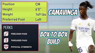 WELL ROUNDED MIDFIELDER BEST EDUARDO CAMAVINGA CM BUILD in FIFA 22 PRO CLUBS [upl. by Moira]