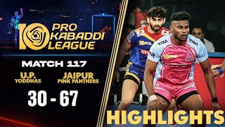 Jaipur Pink Panthers Confirm Top 2 With Crushing Win Over UP Yoddhas  PKL 10 Highlights Match 117 [upl. by Adamo147]