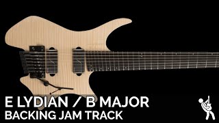 Plini Inspired Modern Progressive Metal Fusion Guitar Backing Track Jam in E Lydian  B Major [upl. by Ilatan11]