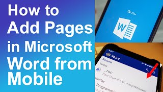 How to Add Pages in Microsoft Word from mobile [upl. by Ysnap]