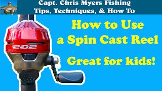 How to use a spin cast reel  Best fishing reel for kids [upl. by Hertz210]