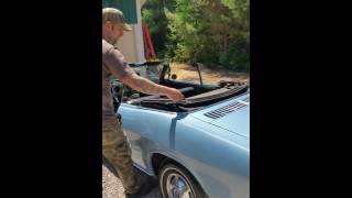 Putting the manual top on the 65 corvair monza [upl. by Rutra]