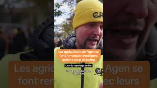 Les agriculteurs de Agen se font remarquer avec leurs actions coup de poing [upl. by Ailices]