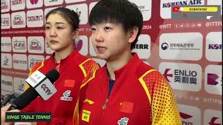 China Wins 6th Straight World Championship Title  Chen Meng amp Sun Yingsha in Tears Engsub Interview [upl. by Ayiak896]