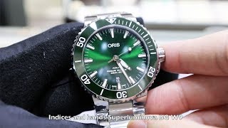 UNBOXING NEW ORIS AQUIS DATE GREEN DIAL 01 733 7730 4157 [upl. by Llerej]