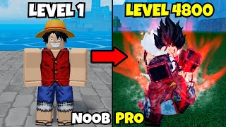 Beating King Legacy as Luffy Lvl 0 to Lvl 4800 Noob to Pro in King Legacy [upl. by Mayram]