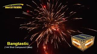 Brightsky Fireworks  Bangtastic 144 Shot Compound NEW 2018 [upl. by Zakaria233]