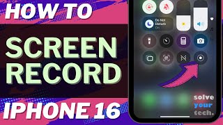 How to Screen Record on iPhone 16 [upl. by Peisch]