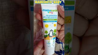 Mamaearth baby sunscreen review 😀babyessentials sunscreen mamaearth [upl. by Sidra587]